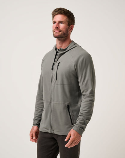 Quest Polar Full Zip Jacket Dark Olive | Travis Mathew
