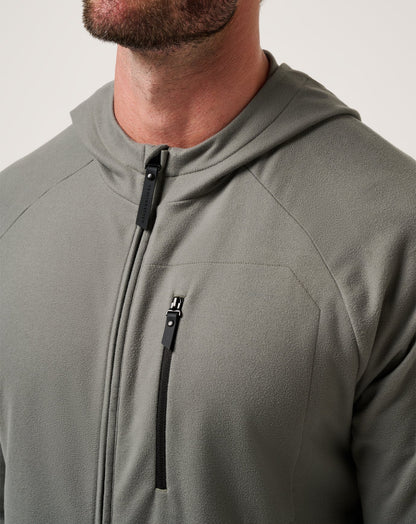 Quest Polar Full Zip Jacket Dark Olive | Travis Mathew