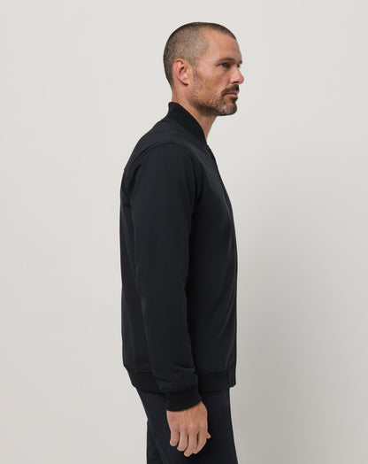 Stretchknit Bomber Jacket Black | Travis Mathew