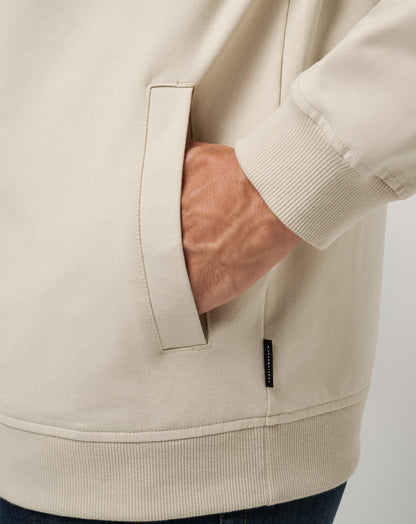 Stretchknit Bomber Jacket Italian Sand | Travis Mathew