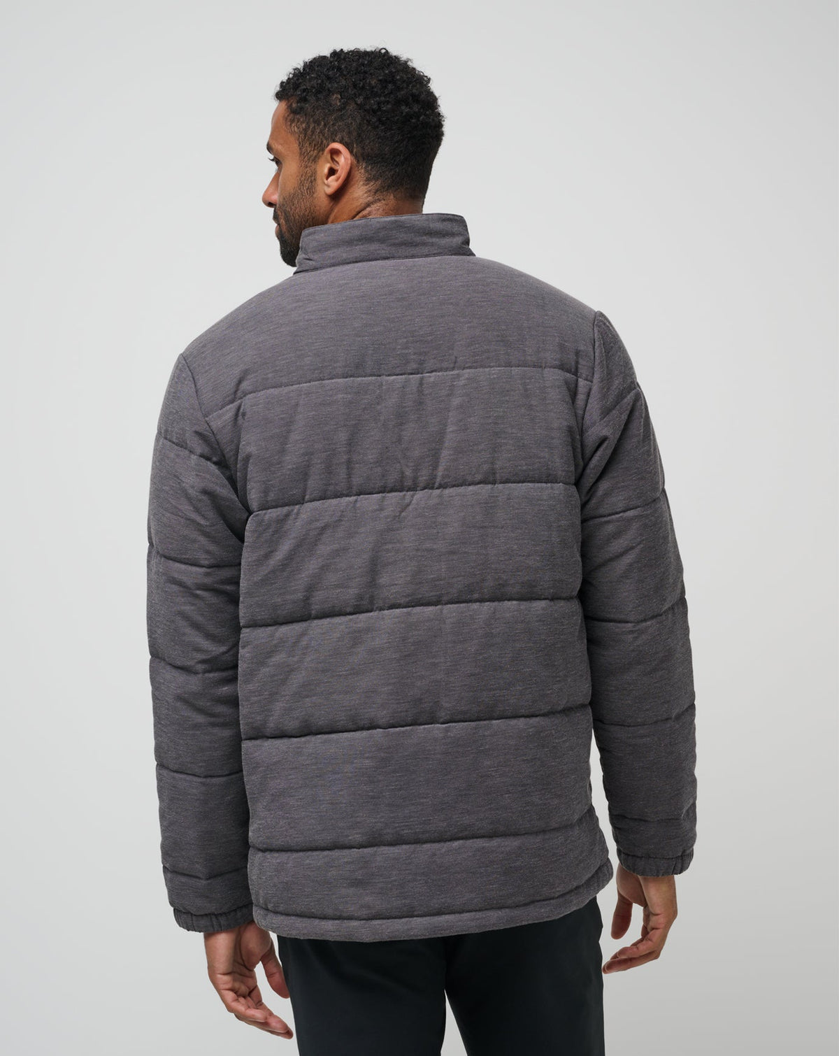 Climate Drop Jacket Heather Black | Travis Mathew