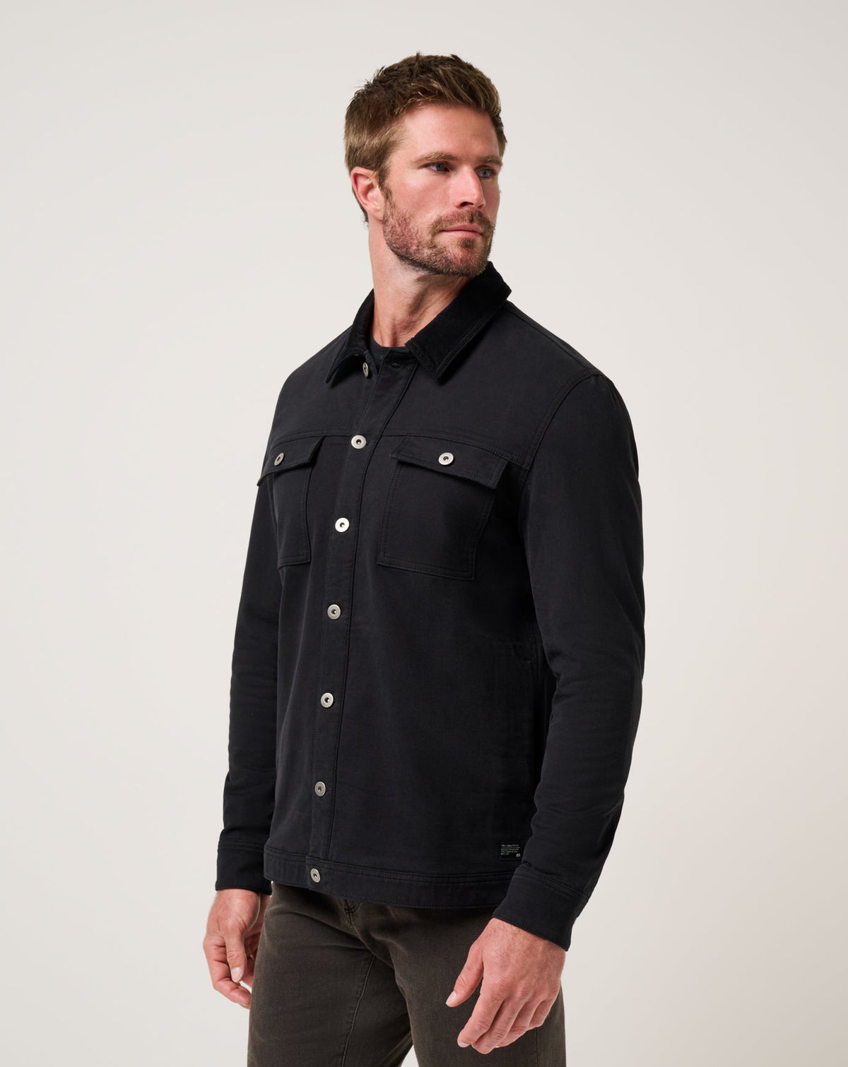 Cloud Denim Cord Jacket Black | Travis Mathew
