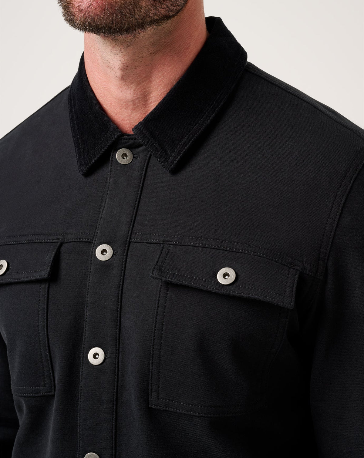 Cloud Denim Cord Jacket Black | Travis Mathew