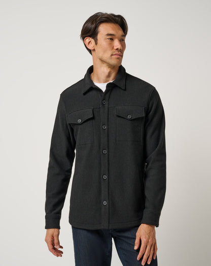 Are We There Yet Shirt Jacket Black | Travis Mathew