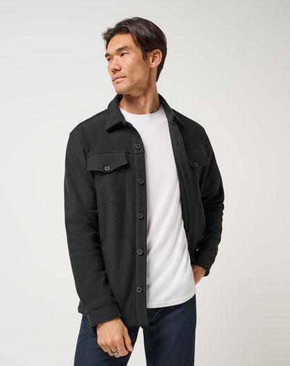 Are We There Yet Shirt Jacket Black | Travis Mathew