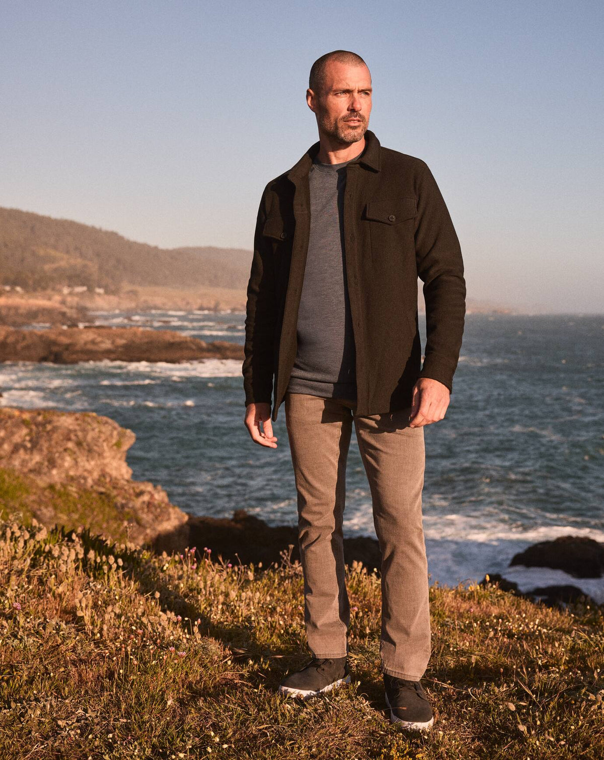 Are We There Yet Shirt Jacket Black | Travis Mathew