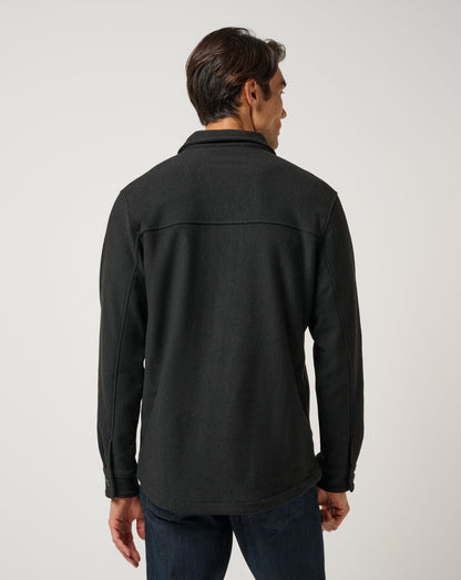 Are We There Yet Shirt Jacket Black | Travis Mathew