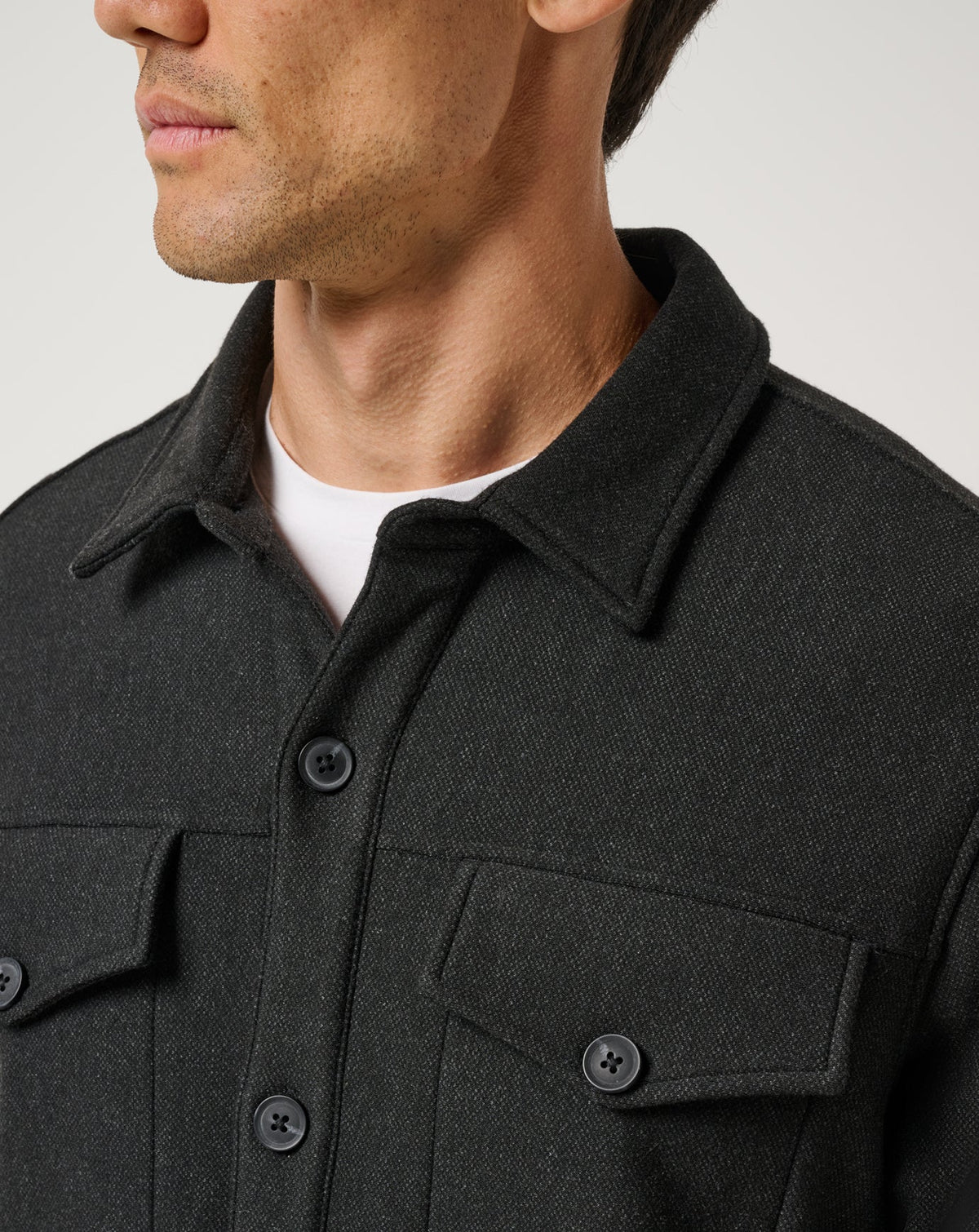 Are We There Yet Shirt Jacket Black | Travis Mathew