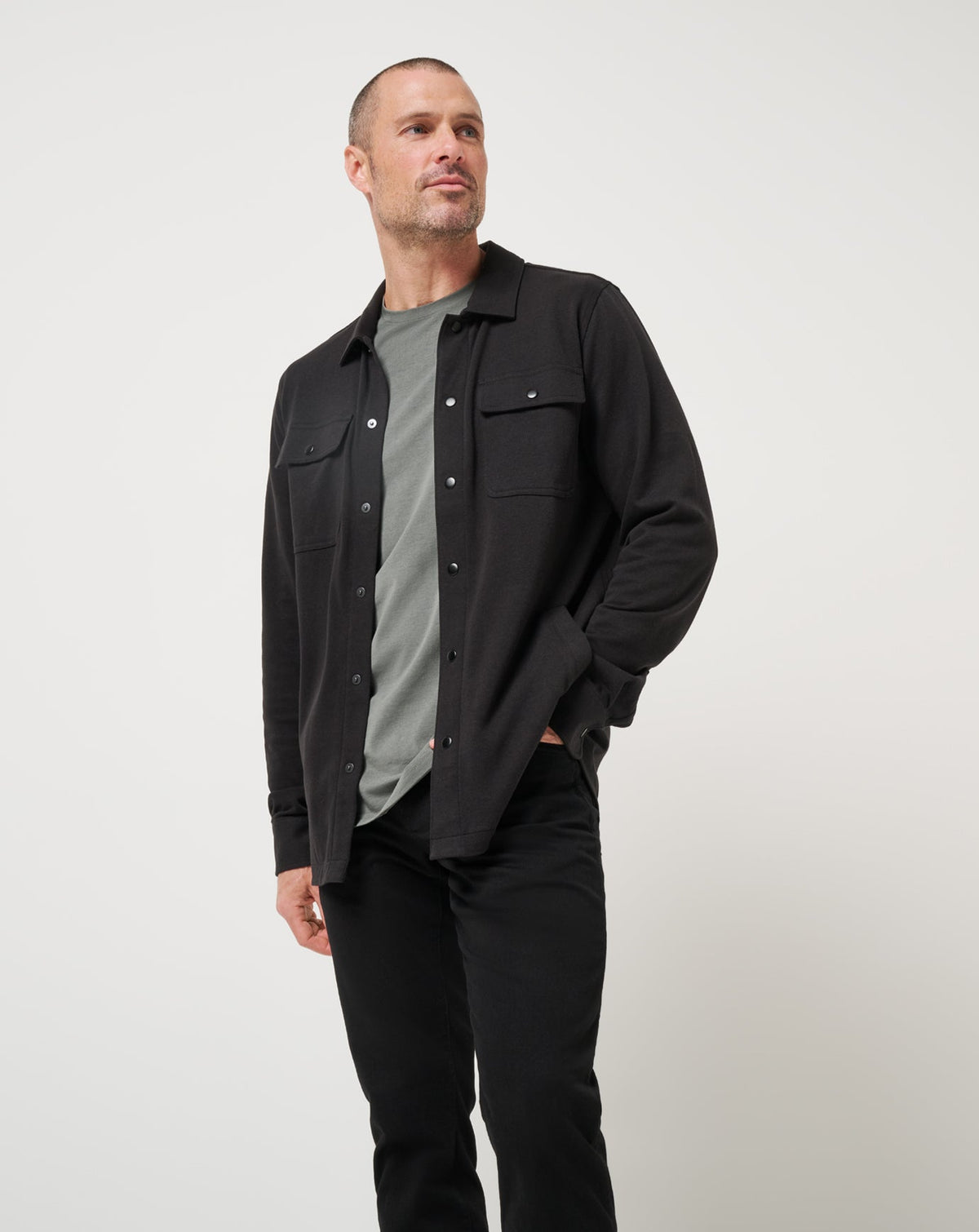 You Pick Shirt Jacket Black | Travis Mathew