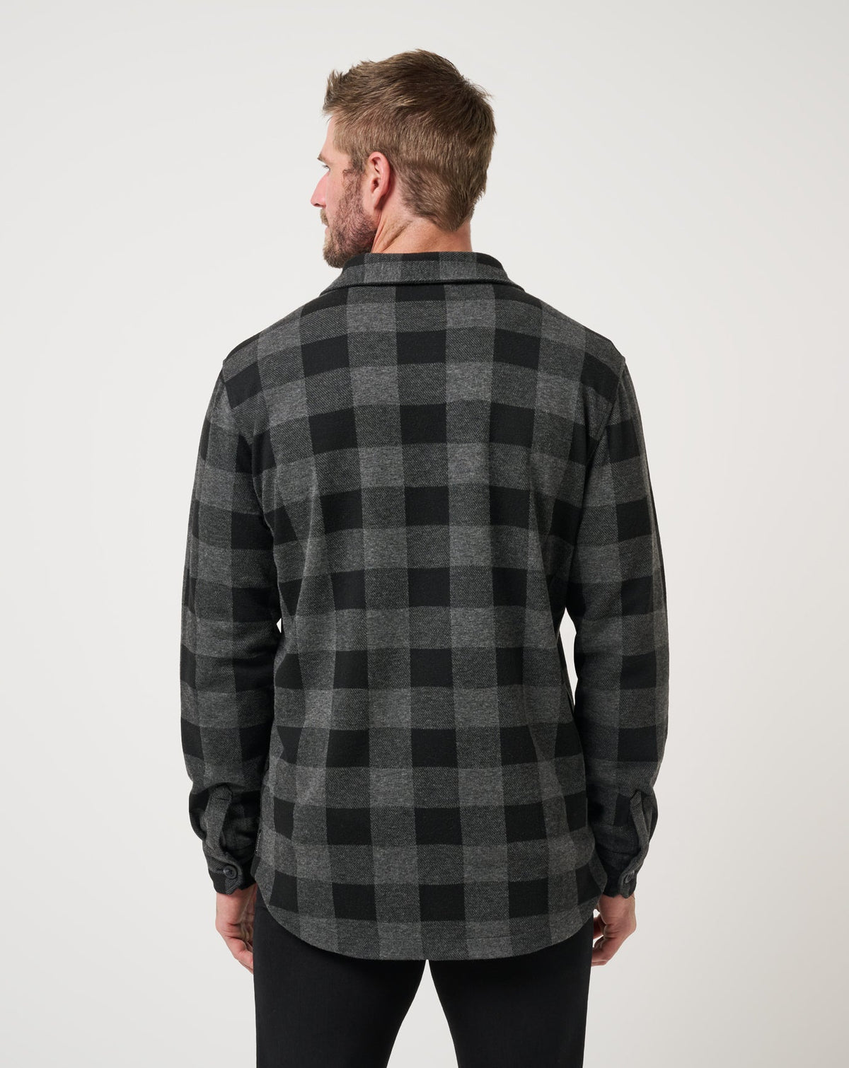 Return Flight Shirt Jacket Black/Grey | Travis Mathew