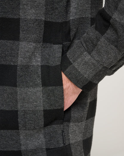 Return Flight Shirt Jacket Black/Grey | Travis Mathew