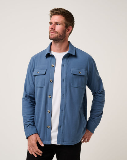 Peak Fleece Shirt Jacket Bering Sea | Travis Mathew