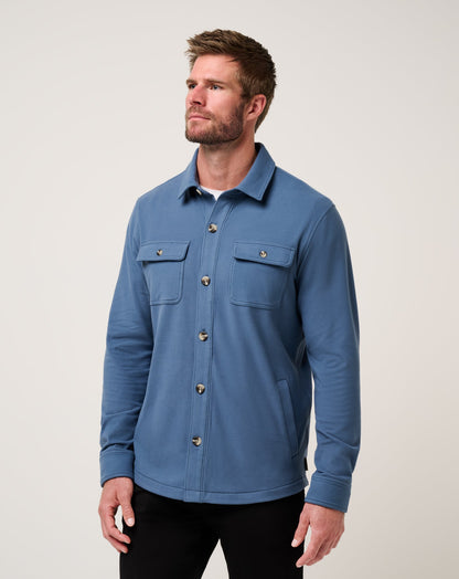 Peak Fleece Shirt Jacket Bering Sea | Travis Mathew