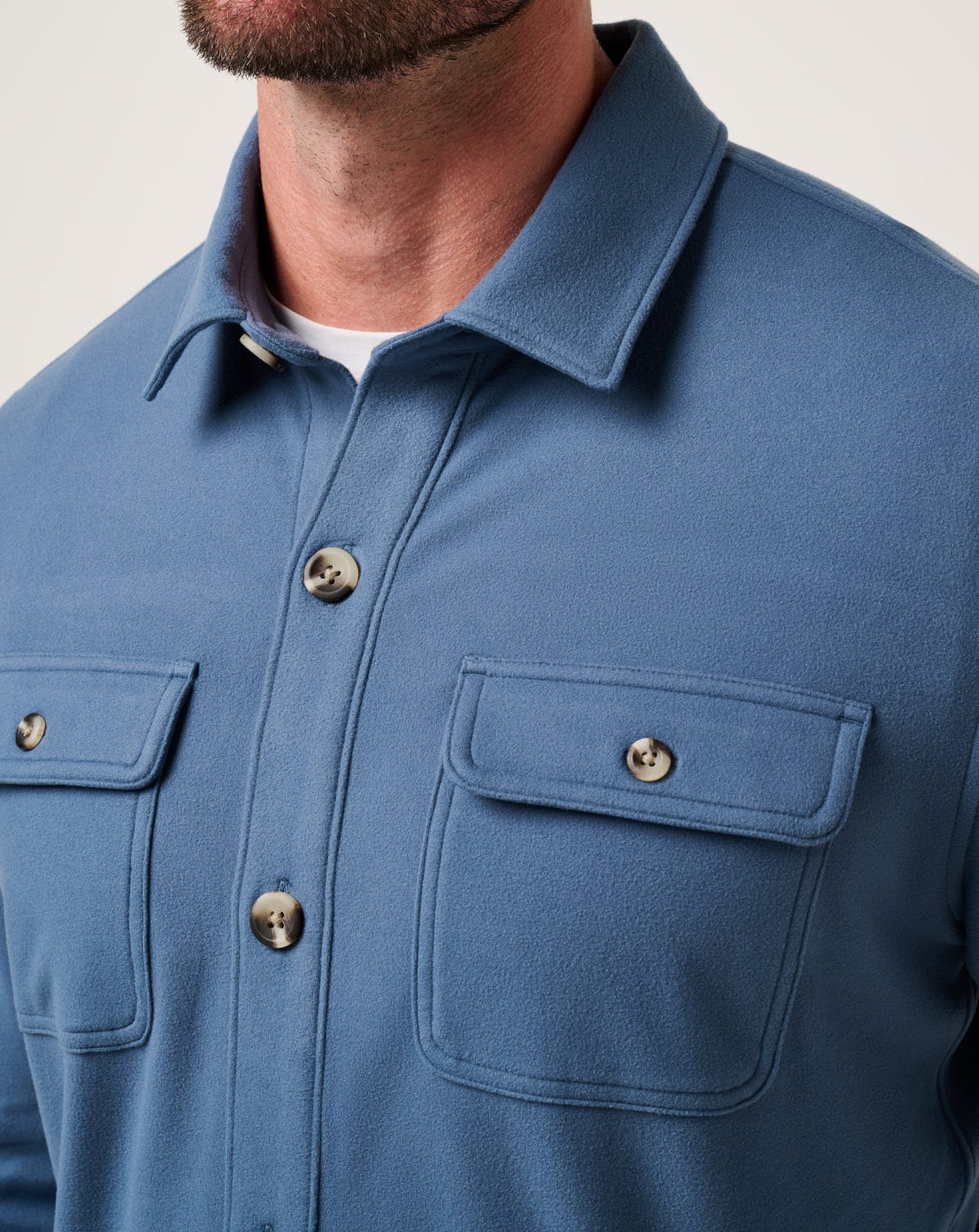 Peak Fleece Shirt Jacket Bering Sea | Travis Mathew