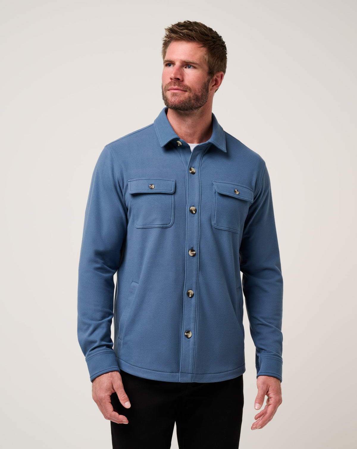 Peak Fleece Shirt Jacket Bering Sea | Travis Mathew