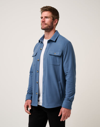 Peak Fleece Shirt Jacket Bering Sea | Travis Mathew