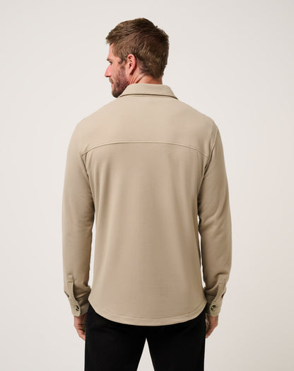 Peak Fleece Shirt Jacket Weathered Teak | Travis Mathew