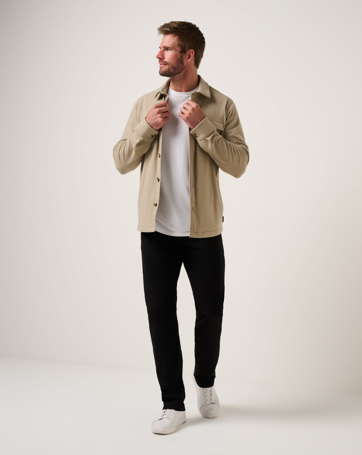 Peak Fleece Shirt Jacket Weathered Teak | Travis Mathew