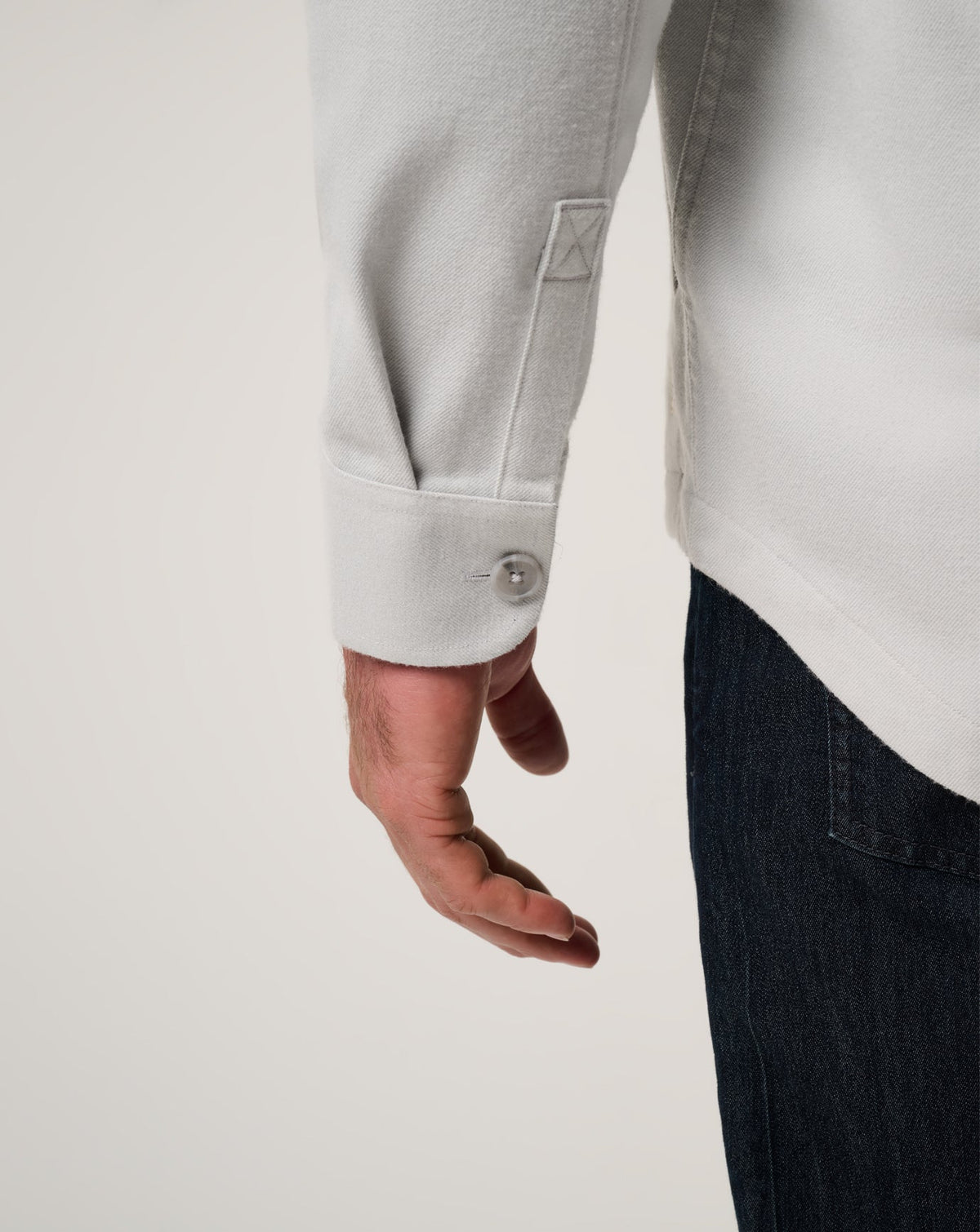 Wanna Bet Shirt Jacket Heather Light Grey | Travis Mathew