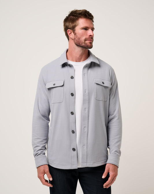 Peak Fleece Shirt Jacket Sleet | Travis Mathew