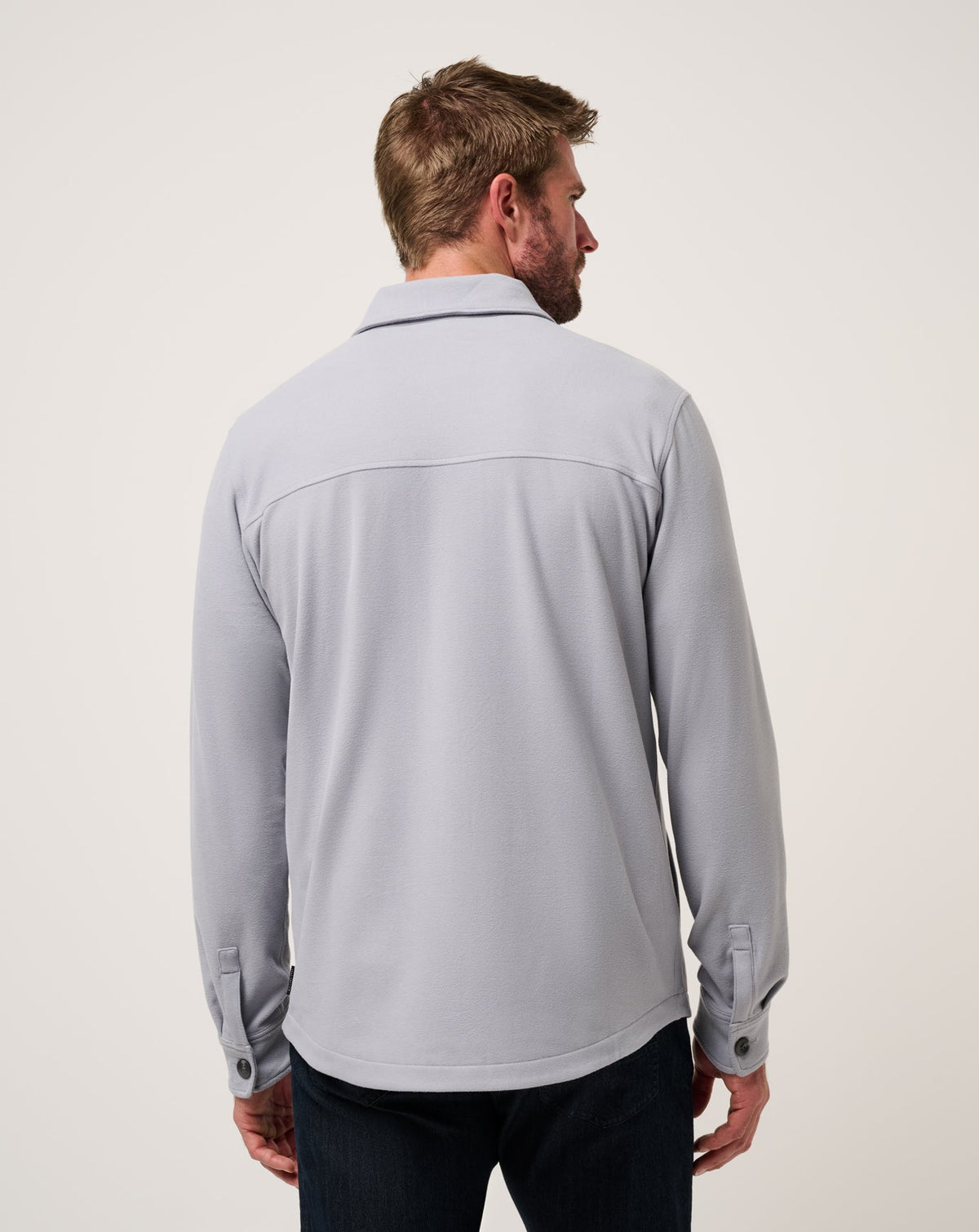 Peak Fleece Shirt Jacket Sleet | Travis Mathew