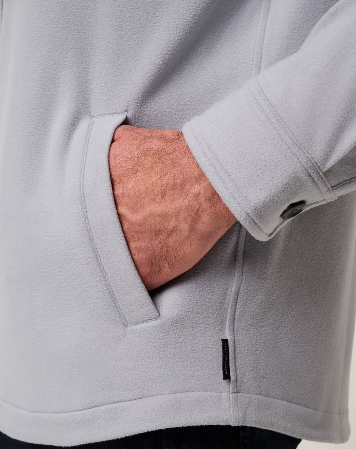 Peak Fleece Shirt Jacket Sleet | Travis Mathew