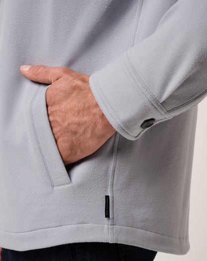 Peak Fleece Shirt Jacket Sleet | Travis Mathew
