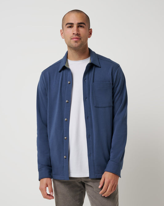 Cloud Shirt Jacket Mood Indigo | Travis Mathew
