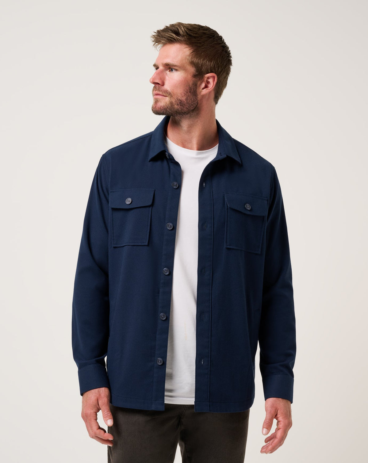 Wanna Bet Shirt Jacket Total Eclipse | Travis Mathew