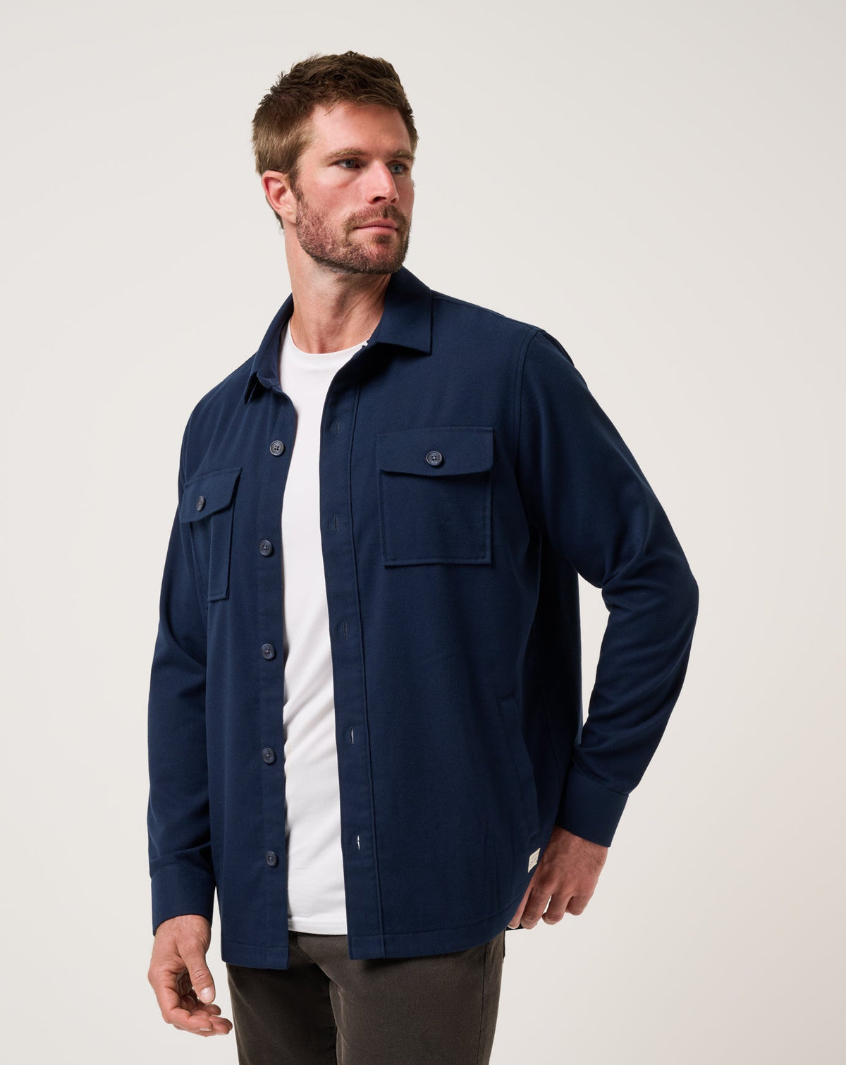 Wanna Bet Shirt Jacket Total Eclipse | Travis Mathew