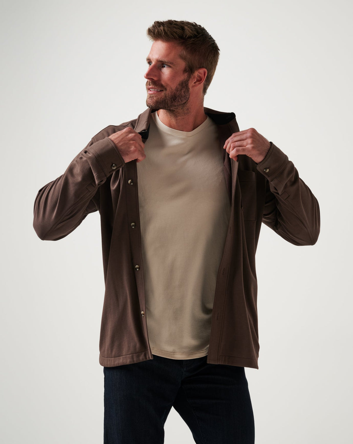 Cloud Shirt Jacket Chocolate | Travis Mathew