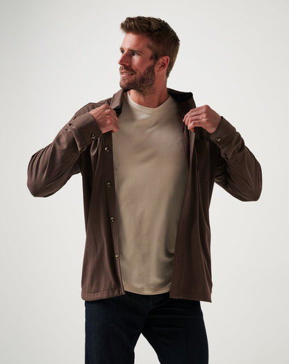 Cloud Shirt Jacket Chocolate | Travis Mathew