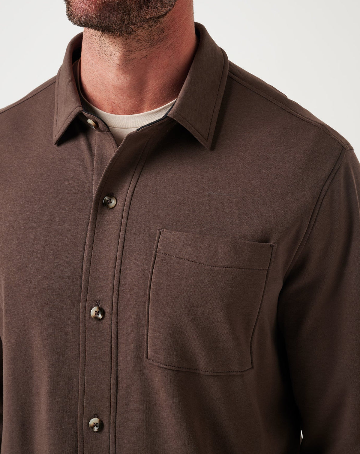 Cloud Shirt Jacket Chocolate | Travis Mathew