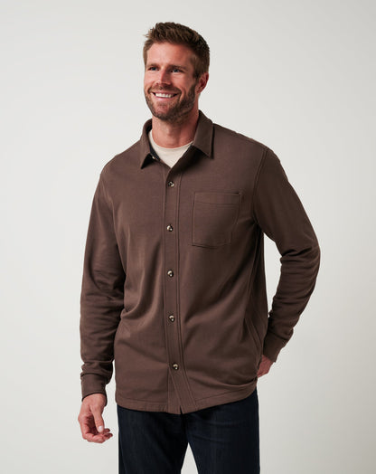 Cloud Shirt Jacket Chocolate | Travis Mathew