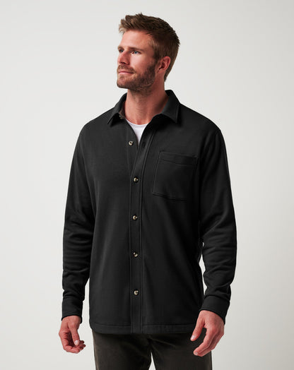 Cloud Shirt Jacket Black | Travis Mathew