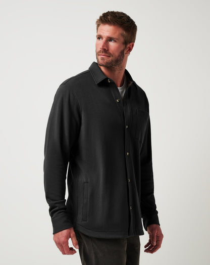 Cloud Shirt Jacket Black | Travis Mathew