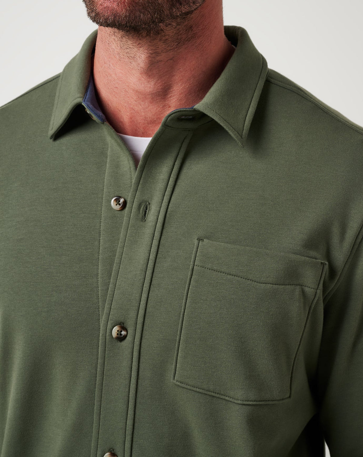 Cloud Shirt Jacket Dark Olive | Travis Mathew