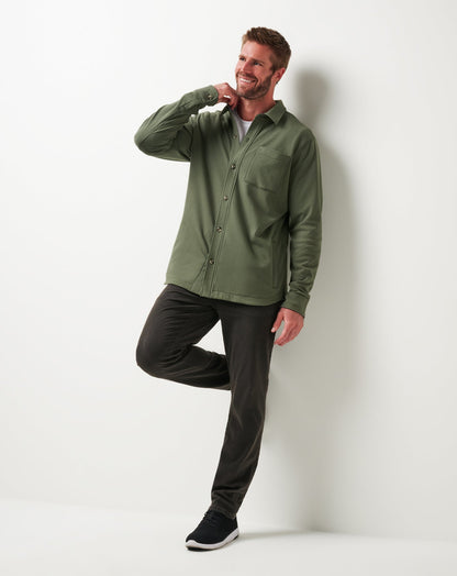 Cloud Shirt Jacket Dark Olive | Travis Mathew