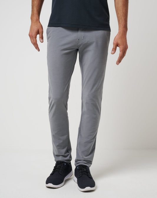 Open To Close Tech Chino Pant Heather Quiet Shade | Travis Mathew
