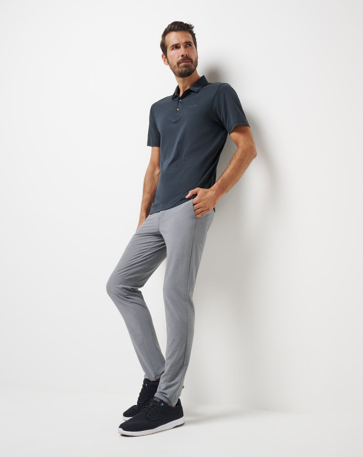 Open To Close Tech Chino Pant Heather Quiet Shade | Travis Mathew