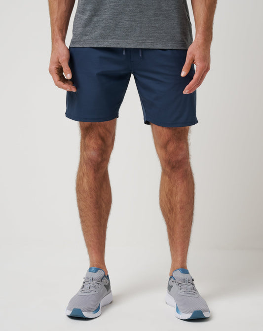 Wanderlust E-Waist Short 7.5In Mood Indigo | Travis Mathew