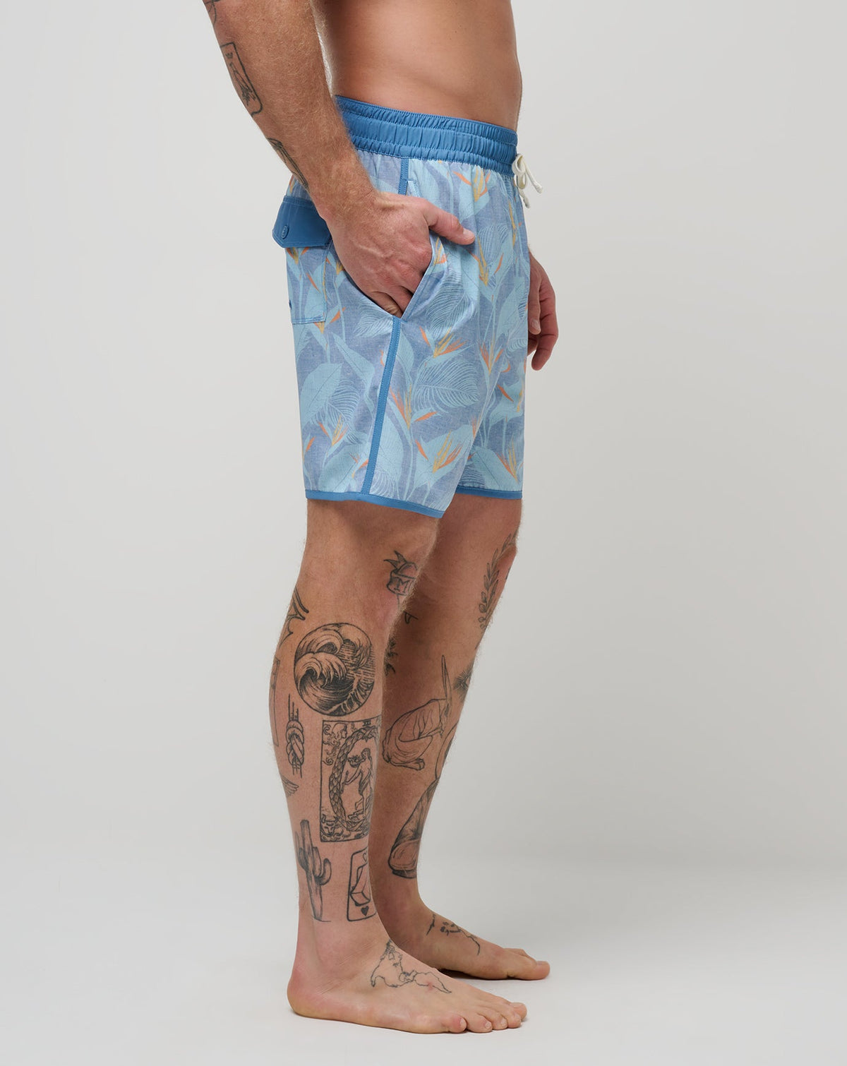 Lava Tunnels Boardshort Heather Quiet Harbor | Travis Mathew
