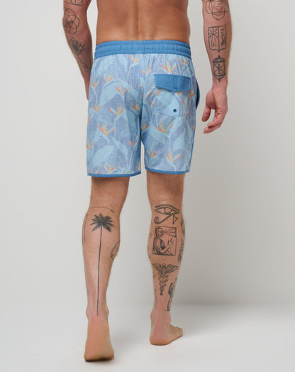 Lava Tunnels Boardshort Heather Quiet Harbor | Travis Mathew