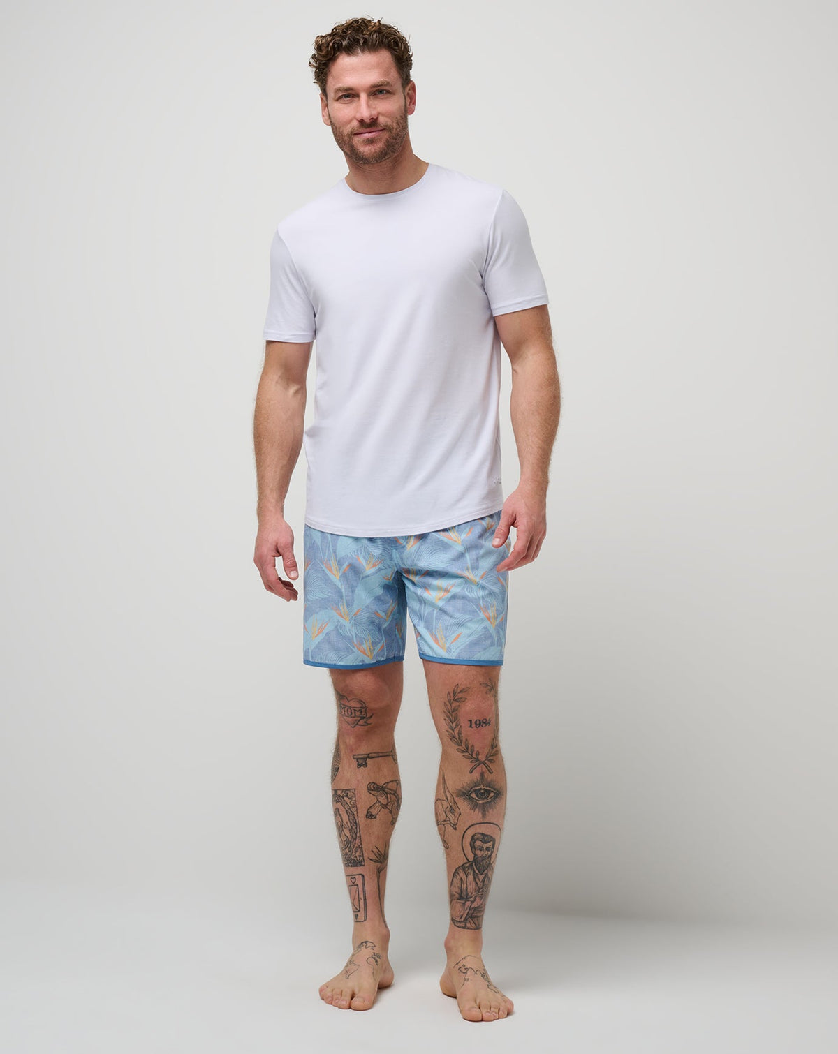 Lava Tunnels Boardshort Heather Quiet Harbor | Travis Mathew