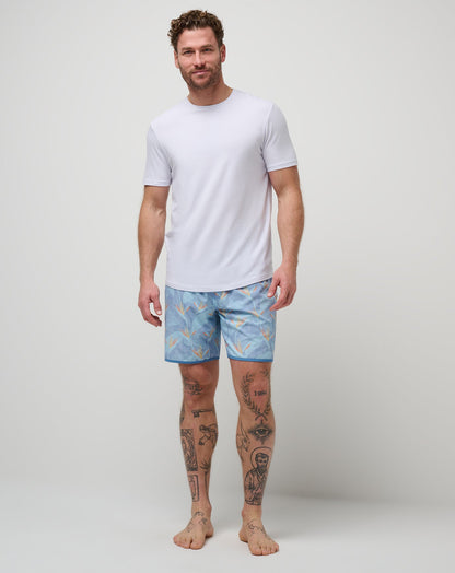Lava Tunnels Boardshort Heather Quiet Harbor | Travis Mathew