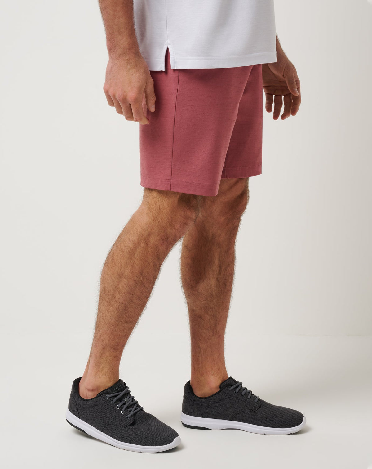 Travel Year Short 9In Heather Roan Rouge | Travis Mathew