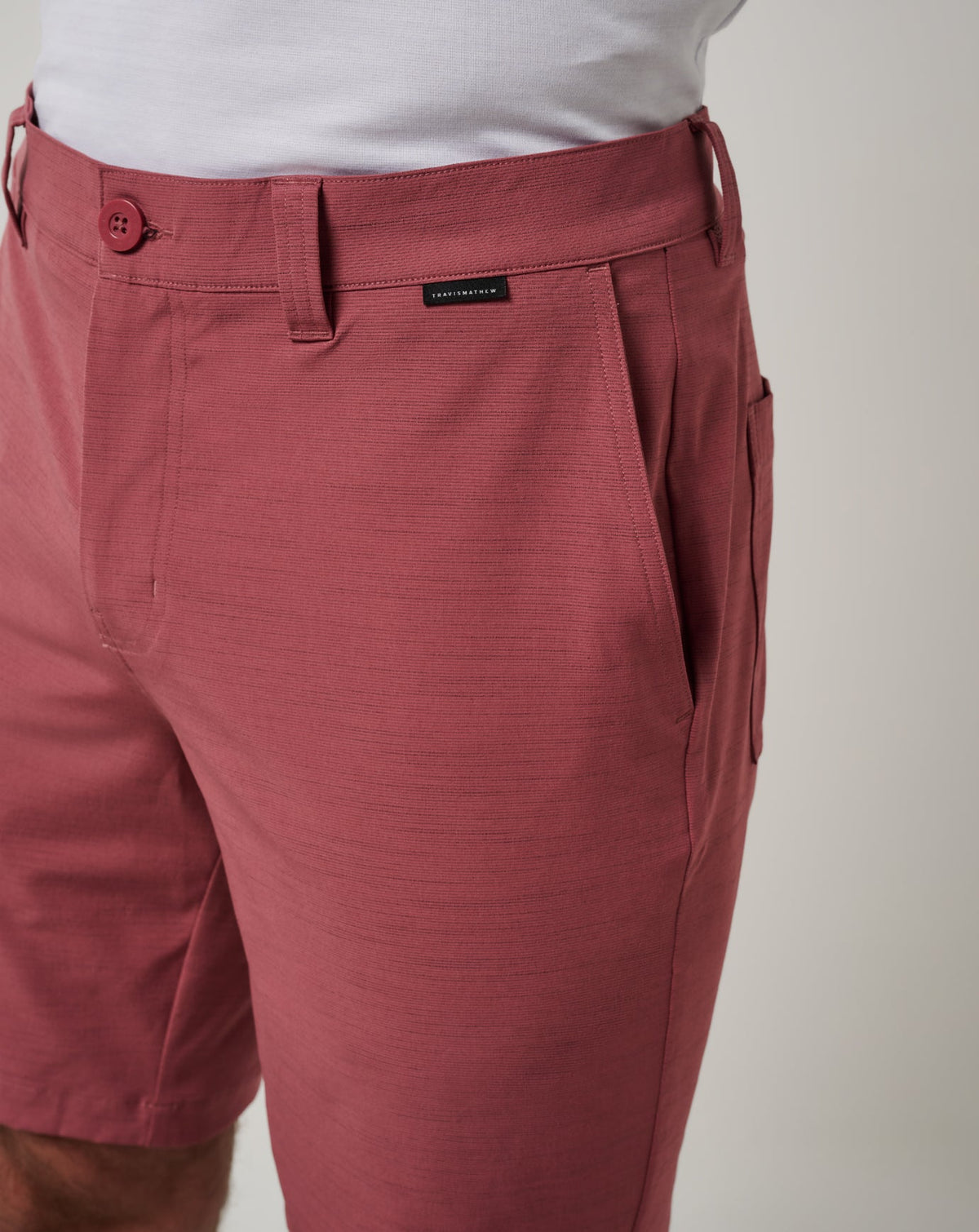Travel Year Short 9In Heather Roan Rouge | Travis Mathew