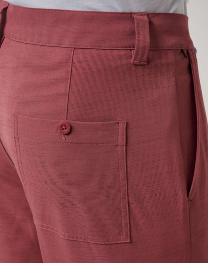 Travel Year Short 9In Heather Roan Rouge | Travis Mathew
