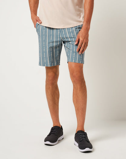 Tech Chino Print Short 8In Captains Blue | Travis Mathew