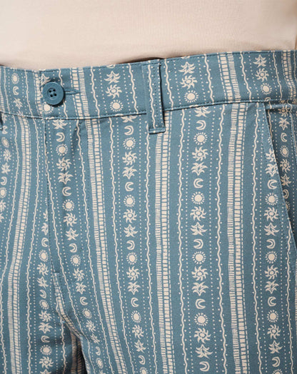 Tech Chino Print Short 8In Captains Blue | Travis Mathew